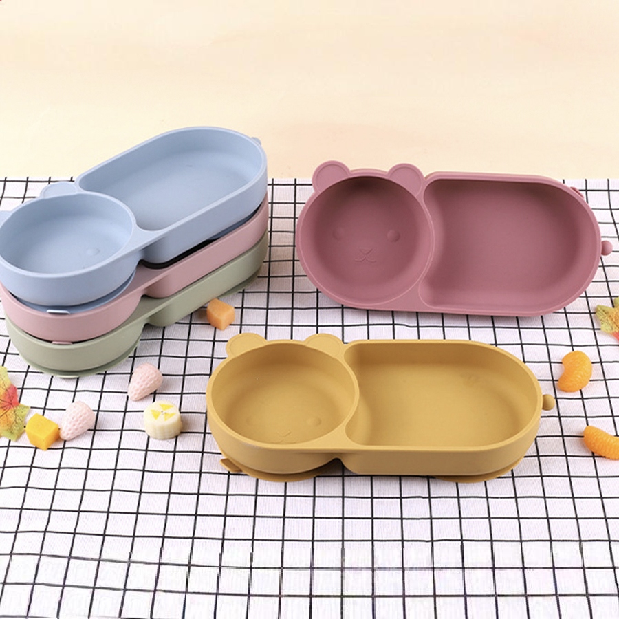 Baby Food Feeder - Baby Silicone Suction Cup Bowl Cute