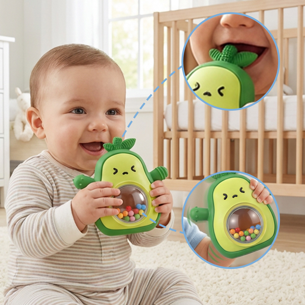 Baby Food With Avocado - Avocado Baby Teether Food Grade Silicone
