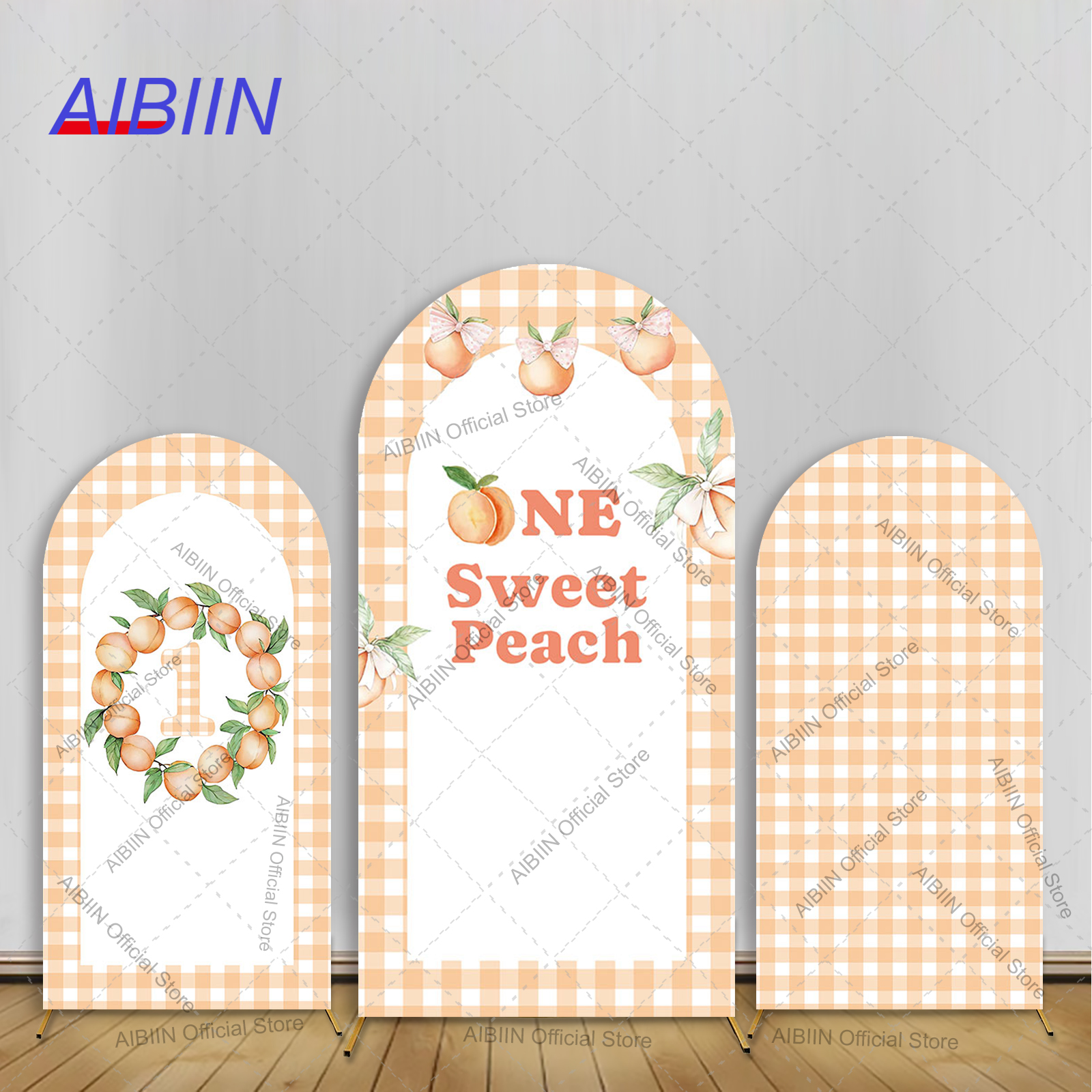 Baby Food Year Old - One Sweet Peach Arch Backdrop Cover