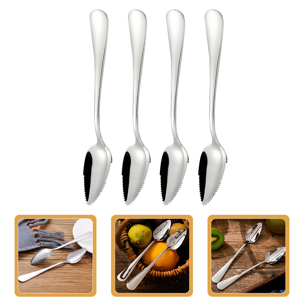Baby Food With Avocado - 4Pcs Stainless Steel Infant Spoon Set