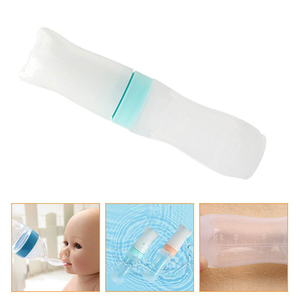 Baby Food Feeder - 120Ml Silicone Rice Cereal Spoon Bottle