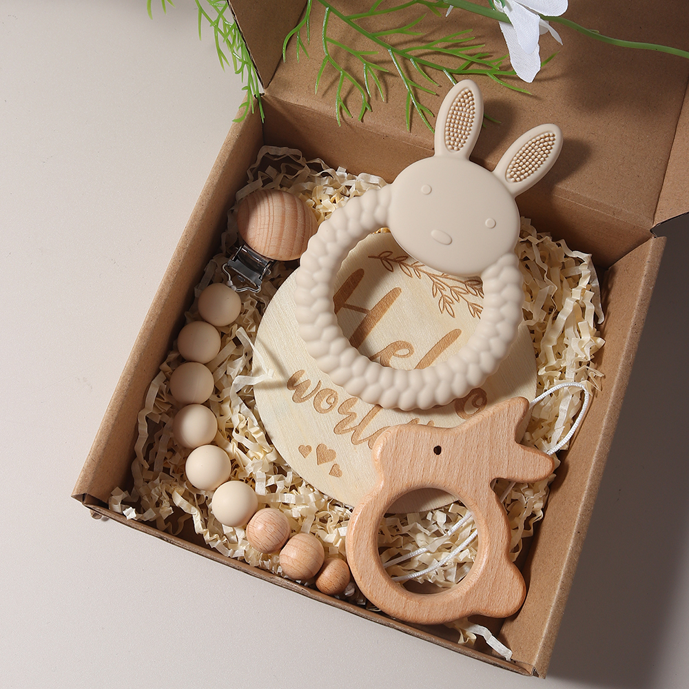 Baby Food Teether - New born baby gift set silicone