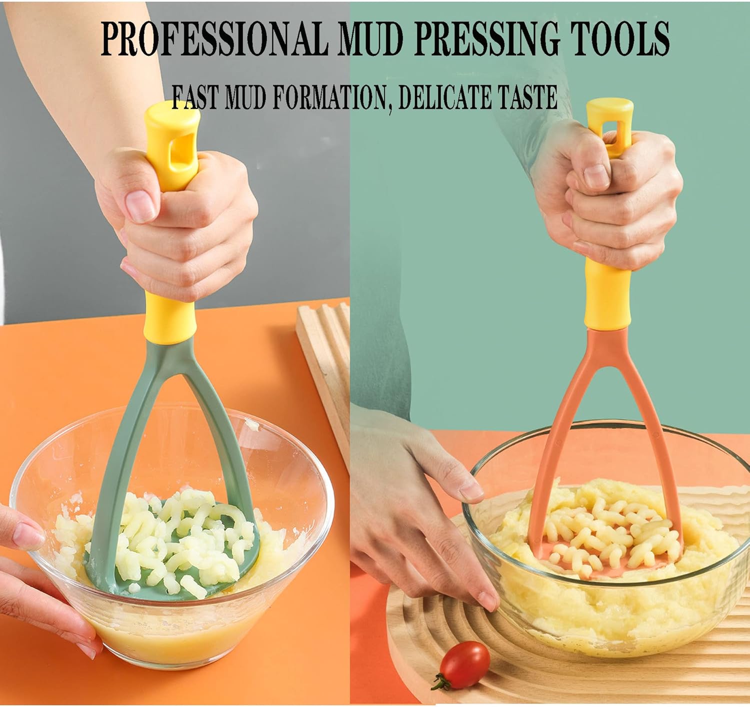 2pcs Potato Masher Manual Mash - Baby Food With Avocado 评论和价格