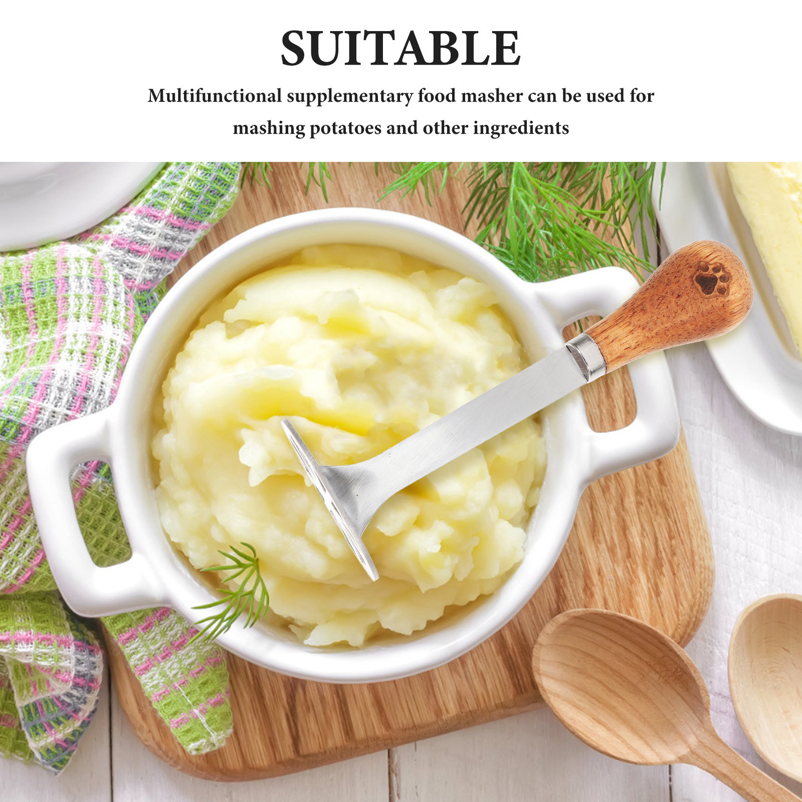 Potato Masher Stainless Steel  - Baby Food With Avocado 评论和价格