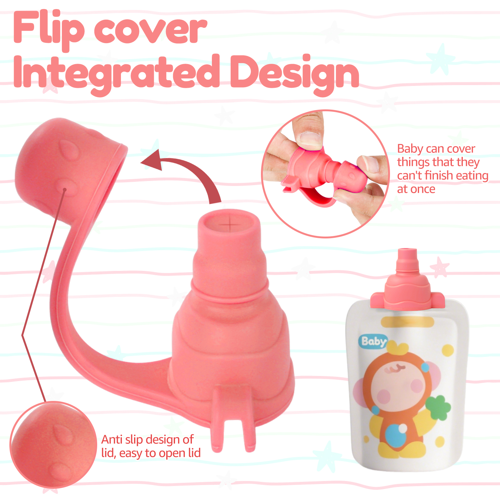 8Pcs Baby Food Pouches No Spil - Baby Food Pouches 评论和价格
