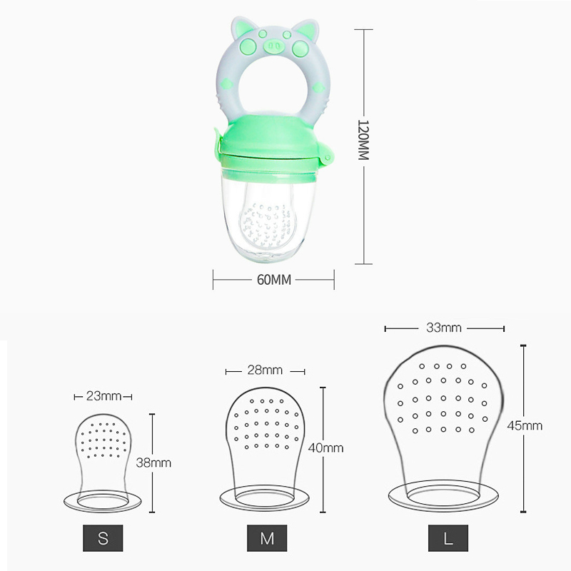 4pcs/set Silicone Fruit & Vege - Baby Food Teether 评论和价格