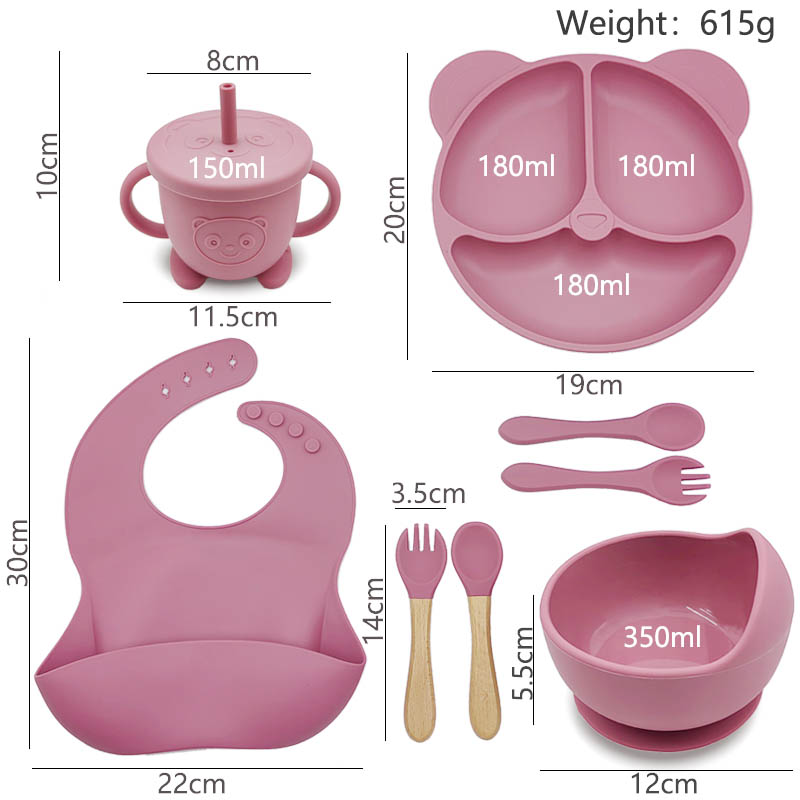 Silicone Bear Plate For Kids 8 - Baby Food Logo 评论和价格