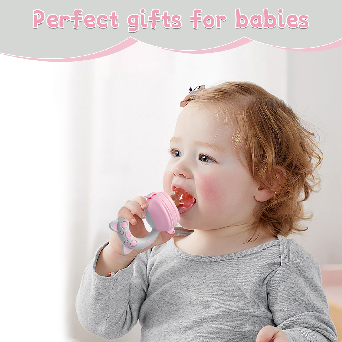 4pcs/set Silicone Fruit & Vege - Baby Food Feeder 评论和价格