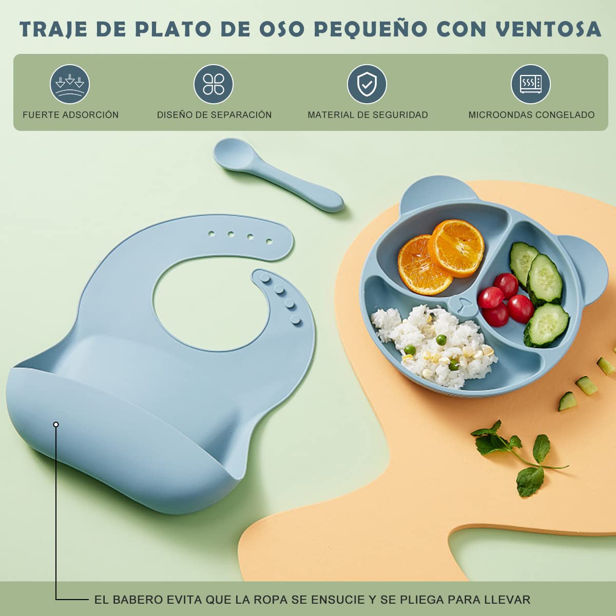 4PCS Baby Feeding Set with Bib - Baby Food Feeder 评论和价格