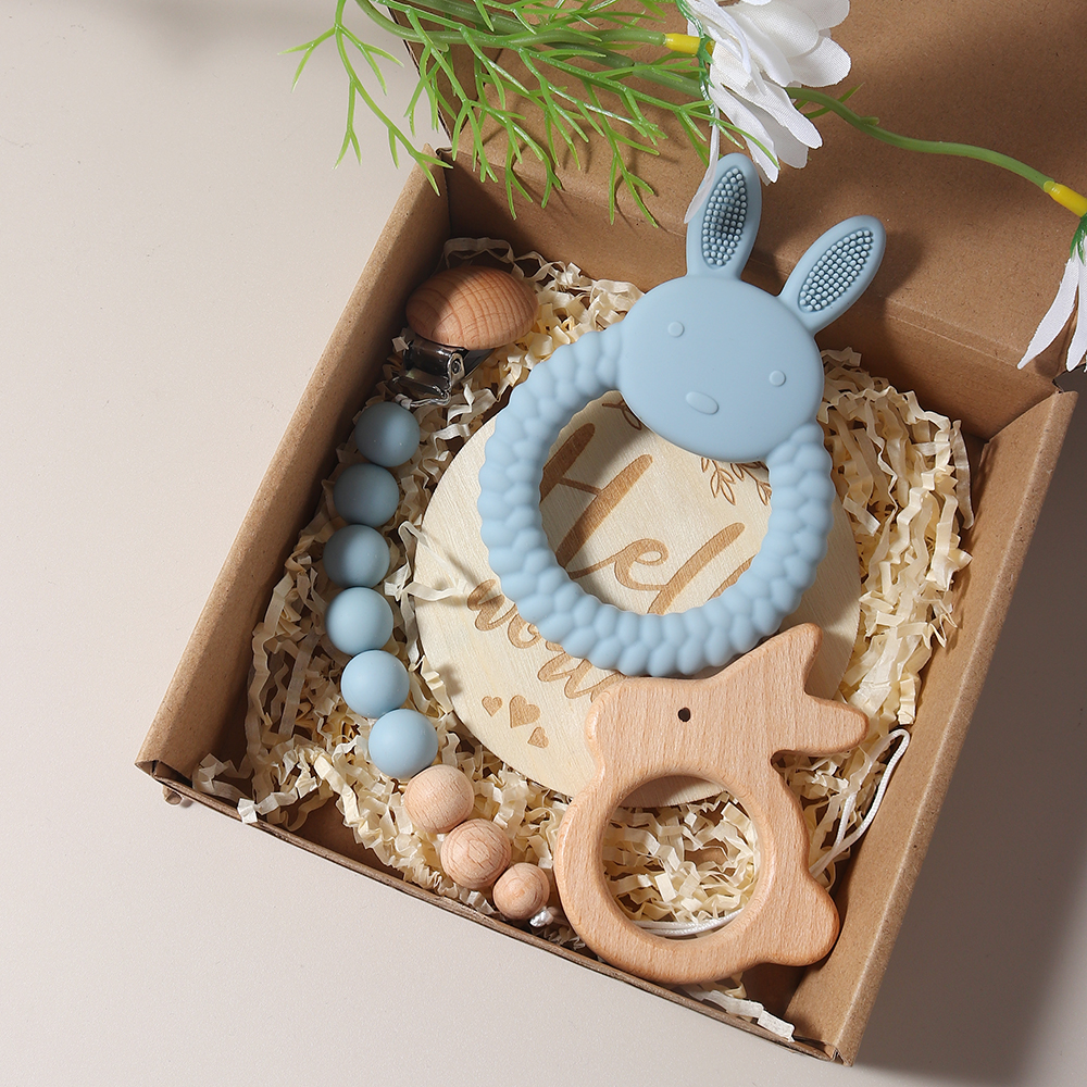 New born baby gift set silicon - Baby Food Teether 评论和价格